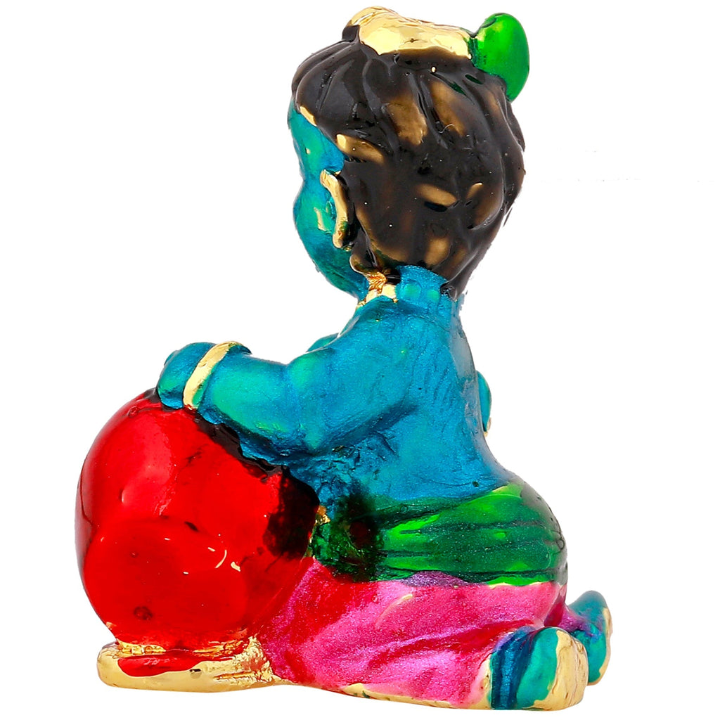 Estele Gold-Polished Divine Lord Krishna Idol for Home/Car Decor | Grab2Buy