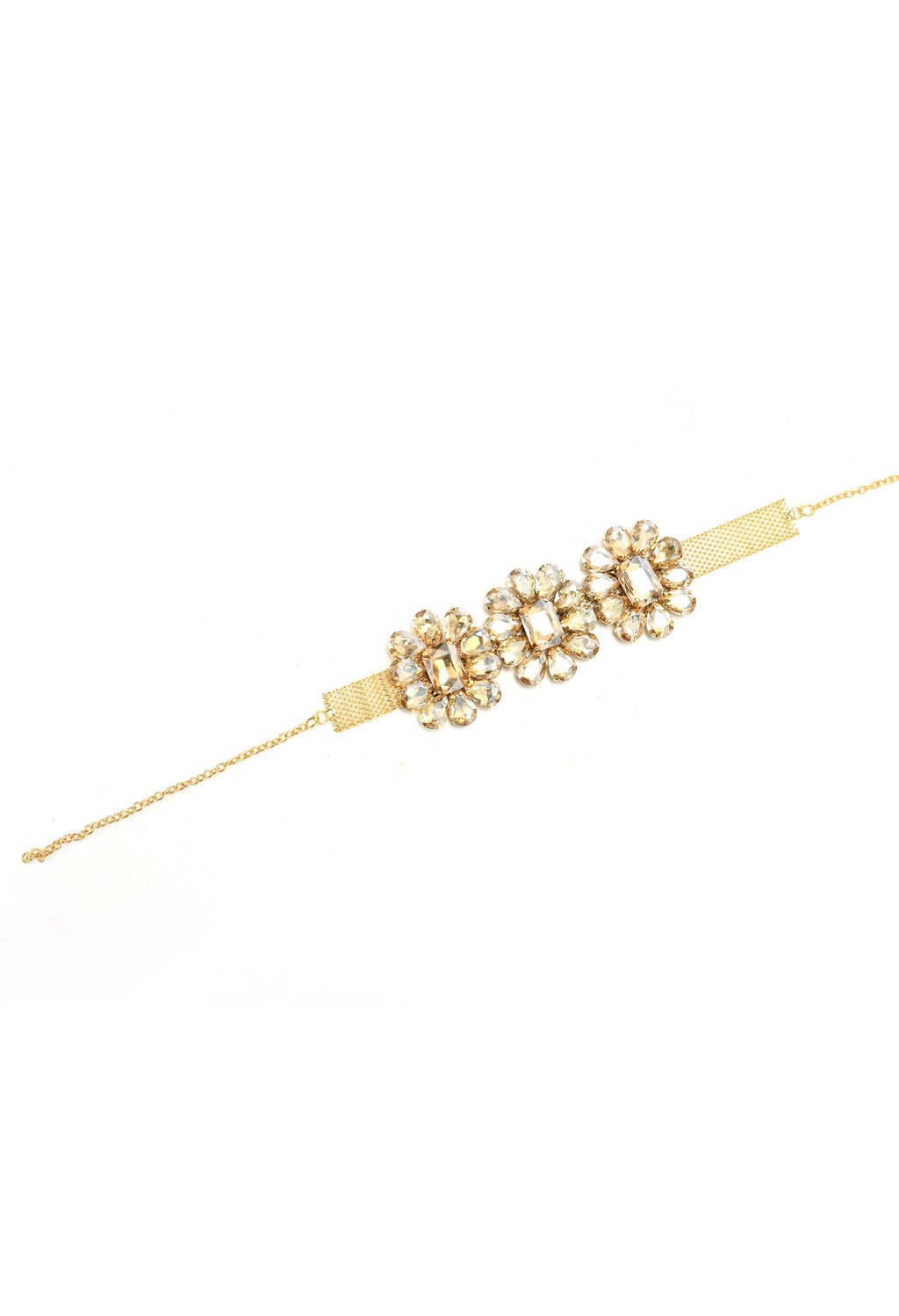 Mominos Fashion Joharkamal Gold-Polished Brass Finish Stone Choker For Women & Girls (Golden) | Grab2Buy
