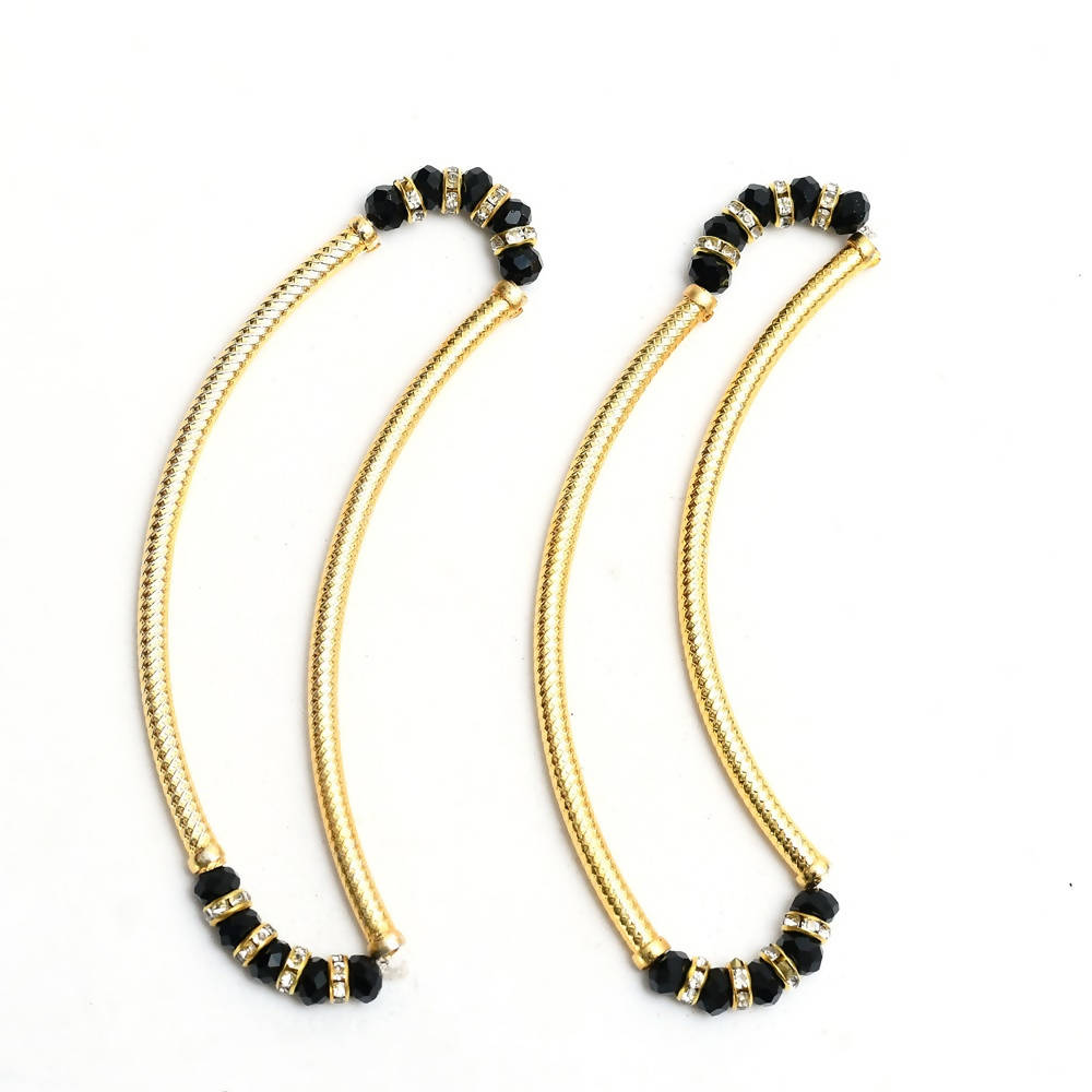 Mominos Fashion Kamal Johar Gold-Polished Beads Anklets | Grab2Buy