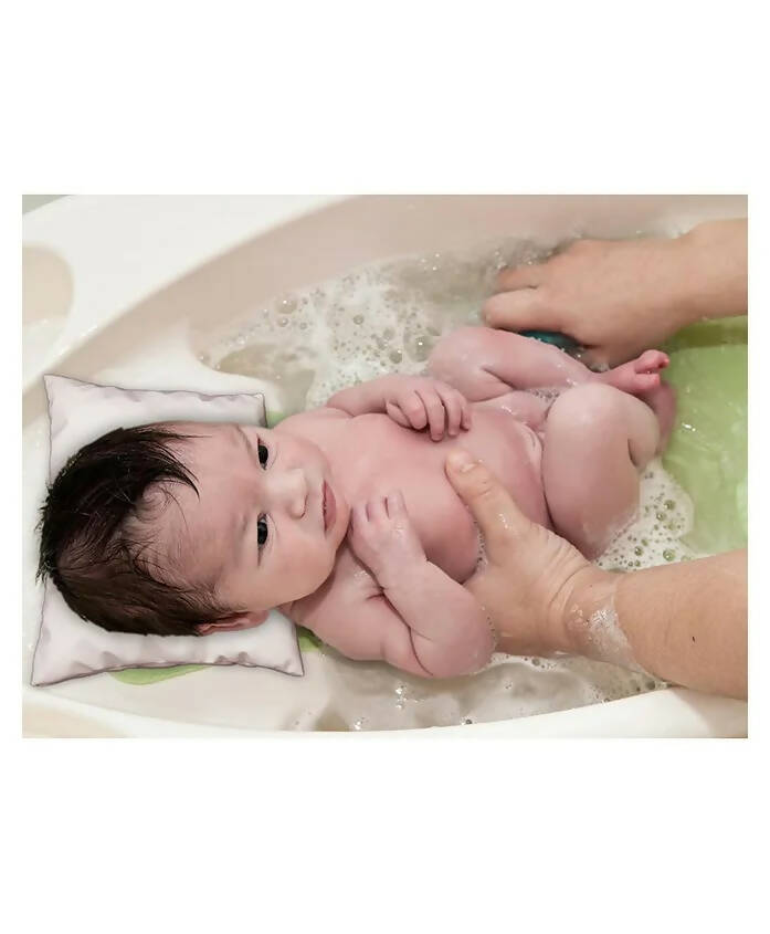 AHC New Born Baby Waterproof Bathing Pillow With Bean Filling For Bathing Chair/Tub/Sheet - Cream | Grab2Buy