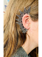 NVR Women Ethnic Silver Plated Brass Leaf Style Ear Cuff | Grab2Buy