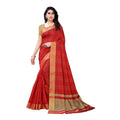 Vamika Red Cotton Silk Weaving Saree (Anaya Red) | Grab2Buy