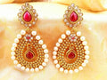 Pink Agate Designer Party Wear Earrings | Grab2Buy