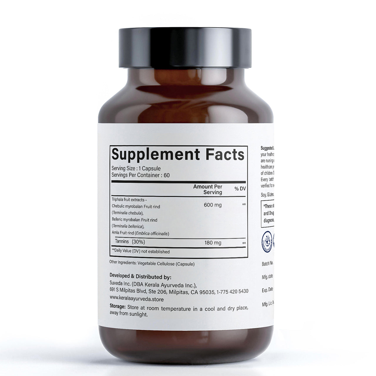 Kerala Ayurveda USA Triphala Veg Capsules | Grab2Buy
