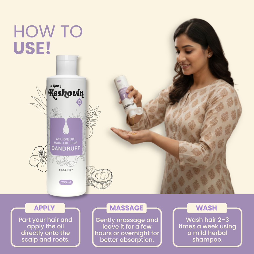 Dr. Rao's Keshovin Anti Dandruff Herbal Hair Oil