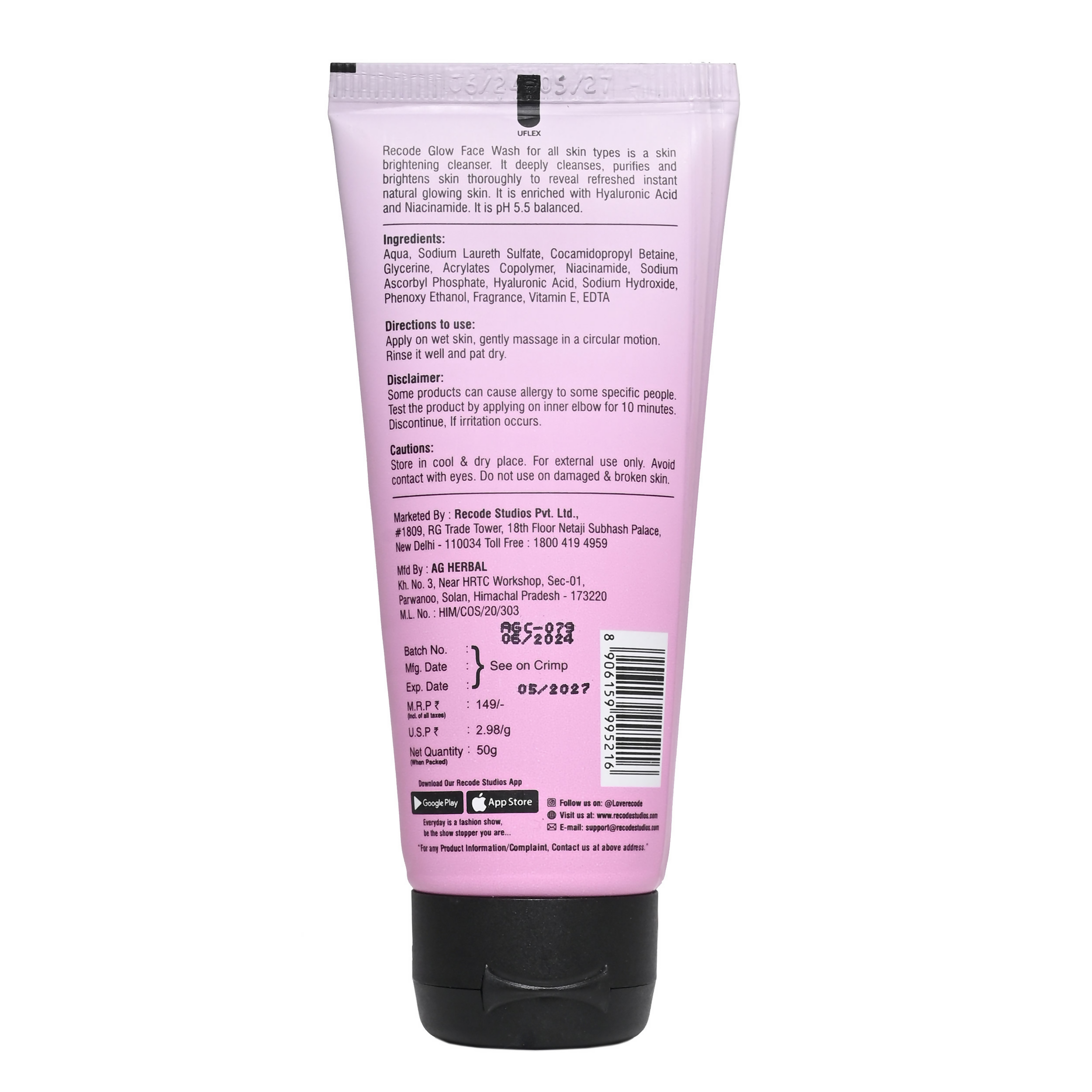 Recode Glow Face Wash | Grab2Buy