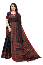 Vamika Black Mirror Work With Jhalar Khadi Silk Saree (AASHI BLACK) | Grab2Buy