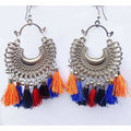 MS Fashion India Afghani Multi Color Silk Threads Design Hanging Earrings | Grab2Buy