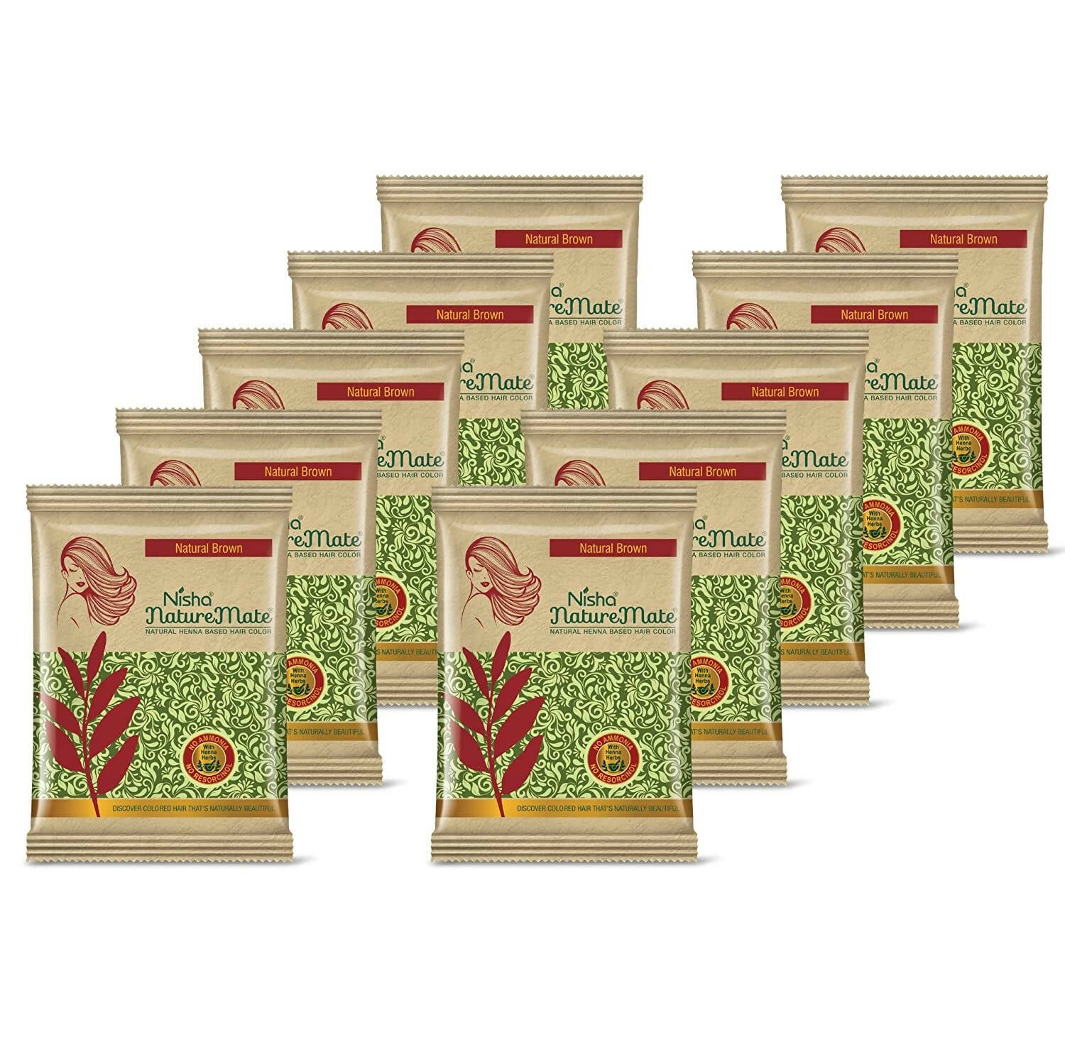 Nisha Nature Mate Henna Based Hair Natural Brown Color | Grab2Buy