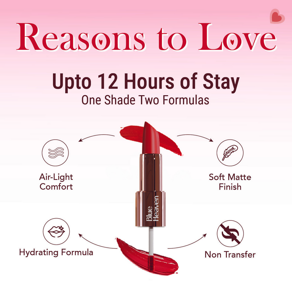 Blue Heaven Love Duo 2 In 1 Dual Sided Lipstick - 03 | Grab2Buy