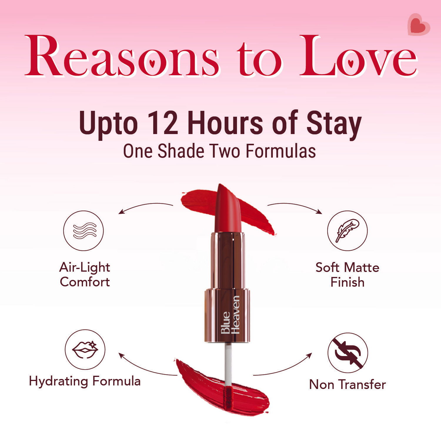 Blue Heaven Love Duo 2 In 1 Dual Sided Lipstick - 03 | Grab2Buy