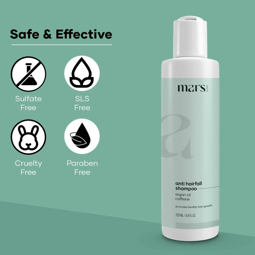 Mars By GHC Anti Hair Fall Hair Shampoo With Aloe Vera, Argan Oil & Caffeine | Grab2Buy
