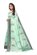 Vamika Green Crepe Embroidery Saree (Nirali Green) | Grab2Buy