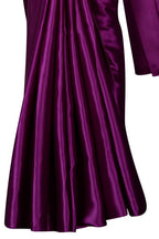 Vamika Violet Satin Designer Saree (PAVITRA WINE) | Grab2Buy