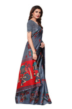 Vamika Grey Kalamkari With Jhalar Khadi Silk Saree | Grab2Buy