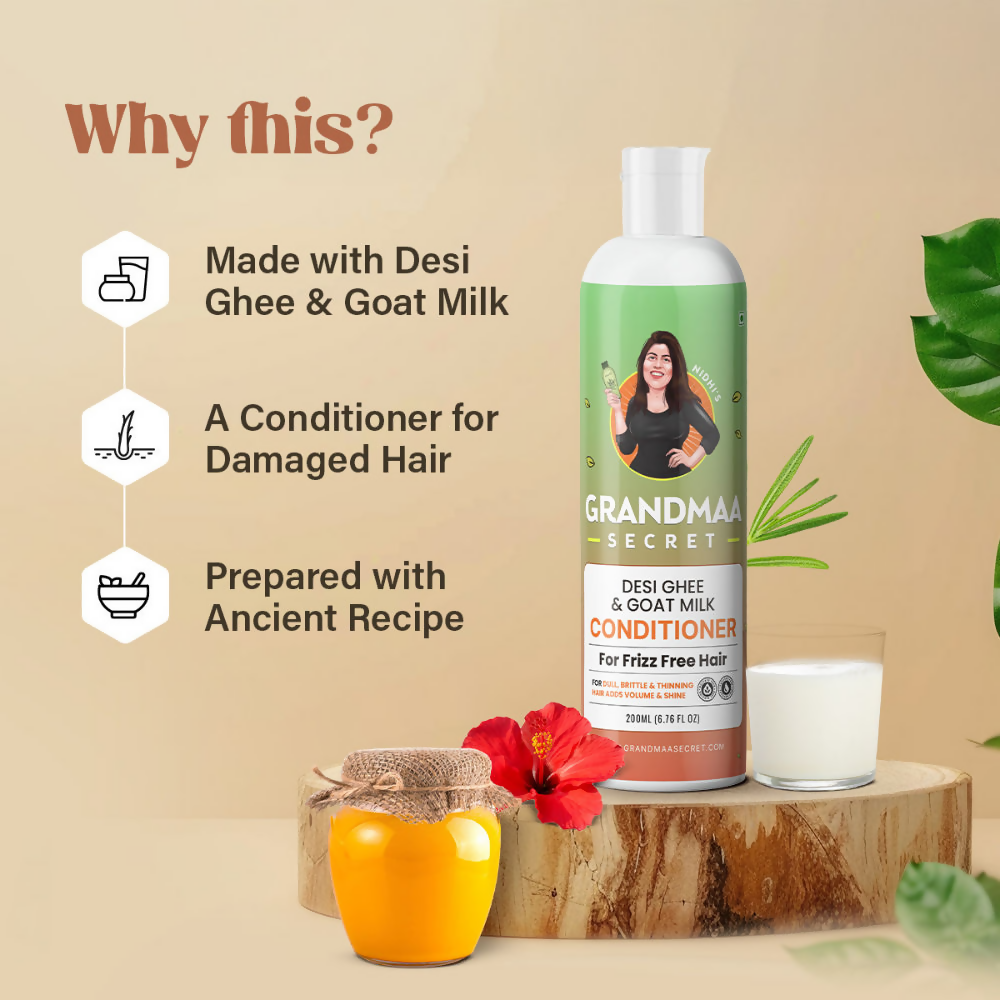 Nidhi's Grandmaa Secret Desi Ghee and Goat Milk Conditioner | Grab2Buy