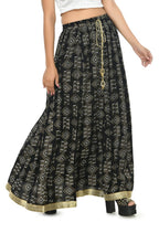 Mominos Fashion Moeza Cotton Black Printed Lehenga (Lancha) | Grab2Buy
