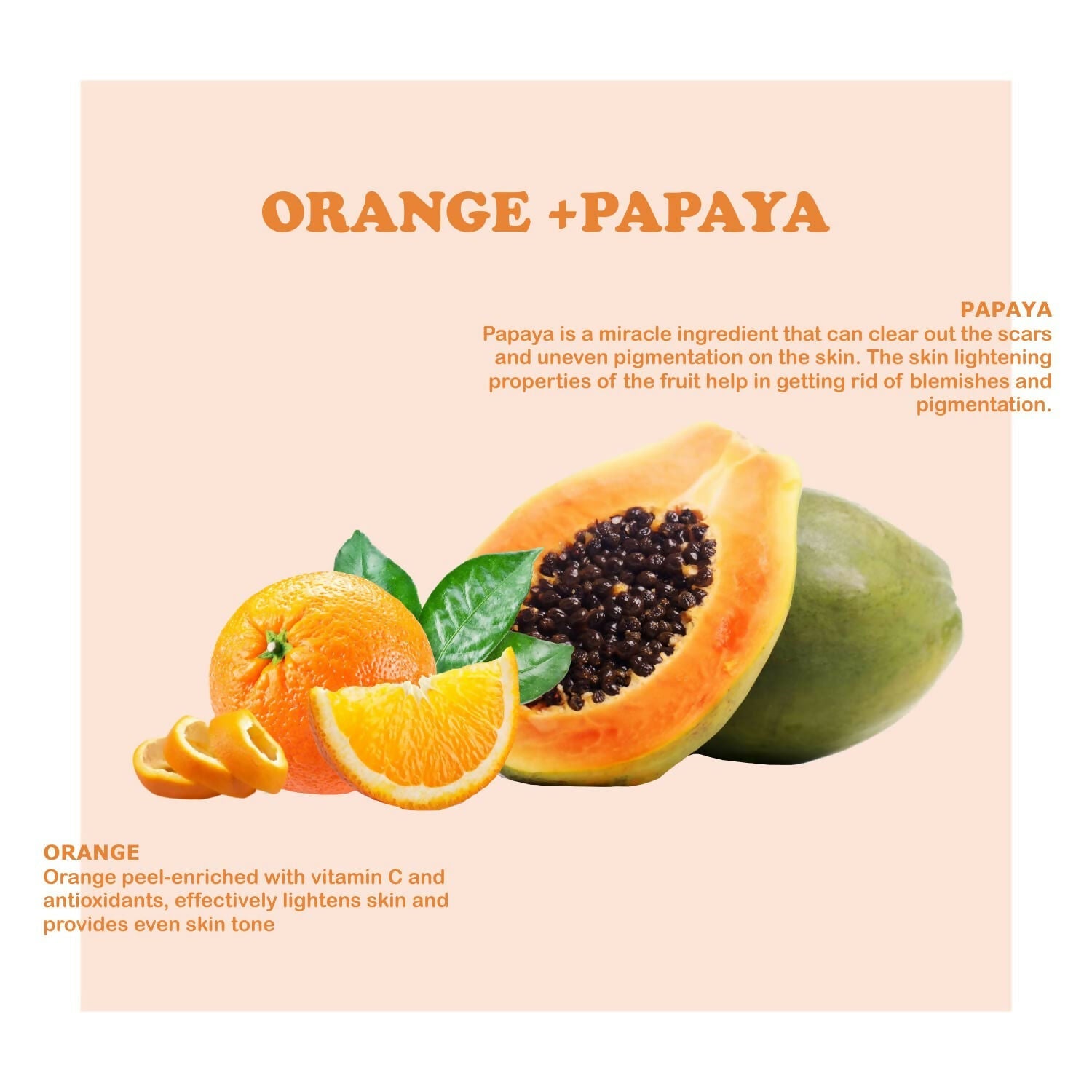 Kimayra Organic Orange + Papaya Face Pack Powder For Tan Removal, Helps In Retain Moisture & Reduce Wrinkles & Fine Lines | Grab2Buy