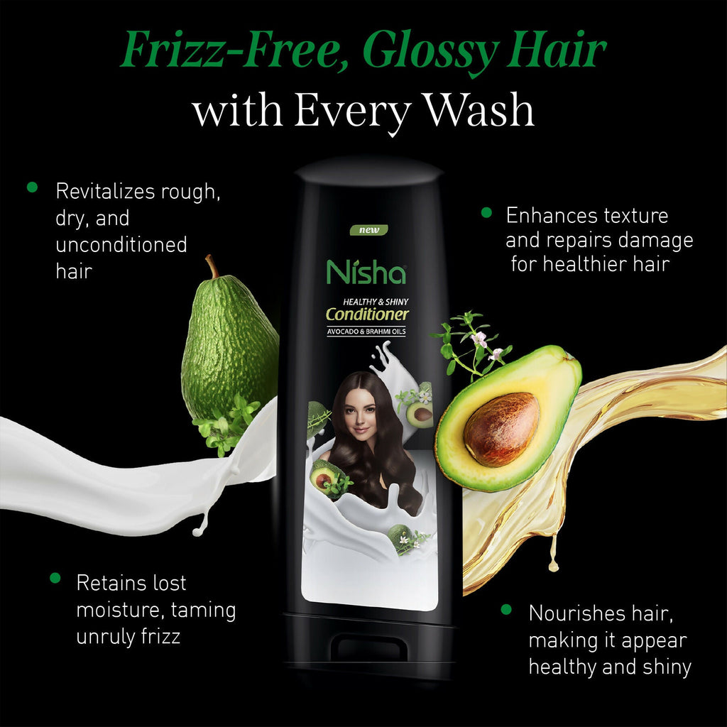 Nisha Conditioner For Women, Healthy & Shiny Formula With Avocado & Brahmi Oils | Grab2Buy