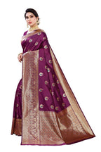Vamika Banarasi Jacquard Weaving Purple Saree (Siri Purple) | Grab2Buy