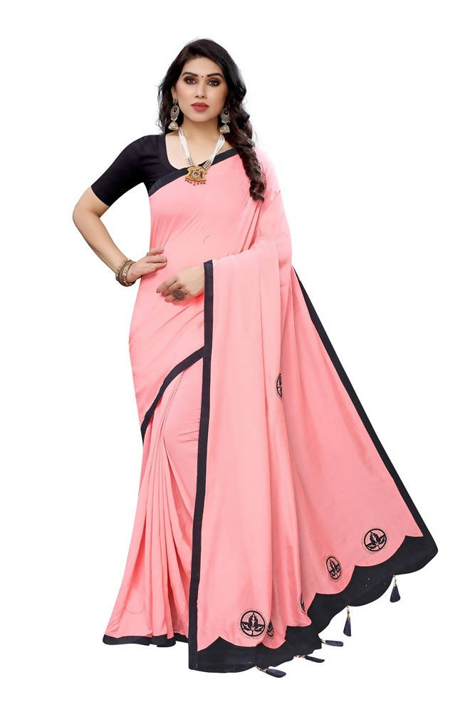 Vamika Designer Peach Dola Silk Saree | Grab2Buy