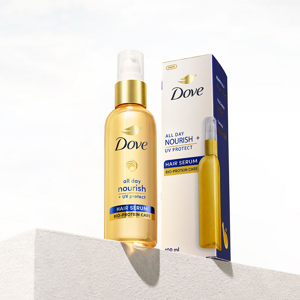 Dove All Day Nourish + UV Protect Hair Serum With Bio Protein Care | Grab2Buy