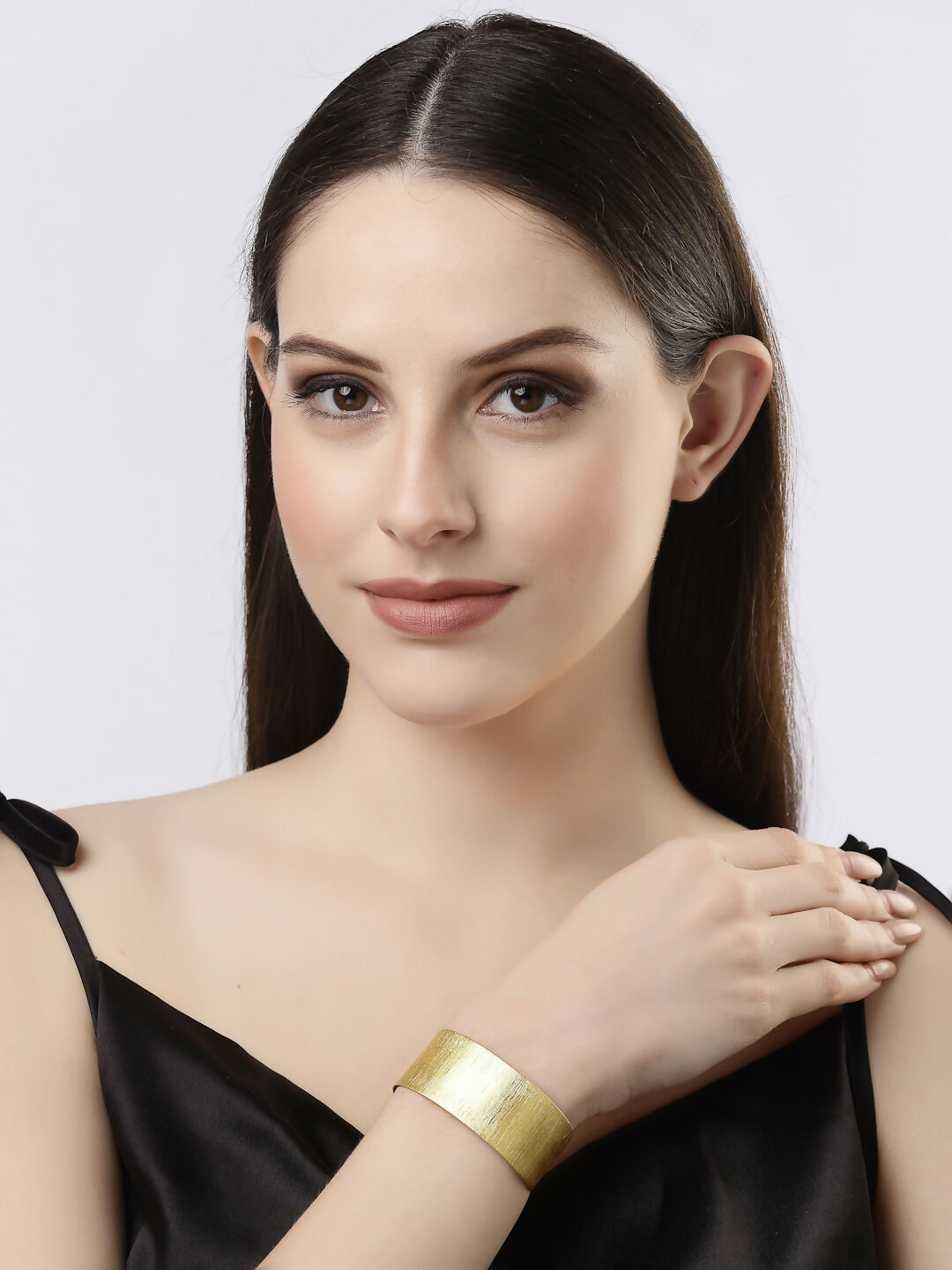 NVR Women Gold-Polished Western Cuff Bracelet | Grab2Buy
