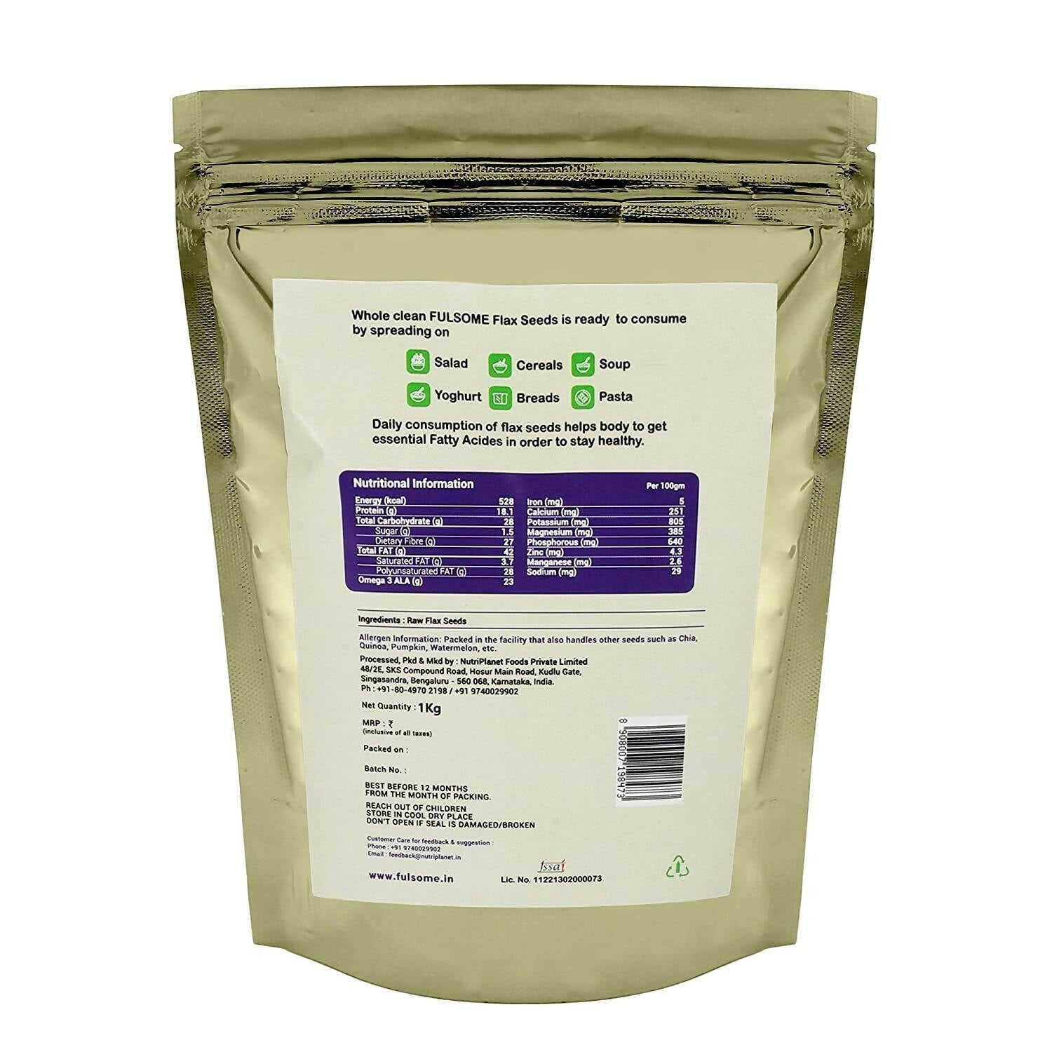 Fulsome Raw Flax Seeds | Grab2Buy