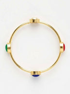NVR Women Set of 2 Gold Plated Artificial Stone Bangle | Grab2Buy