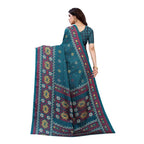 Vamika Printed Jute Silk Green Saree (Namita Green) | Grab2Buy