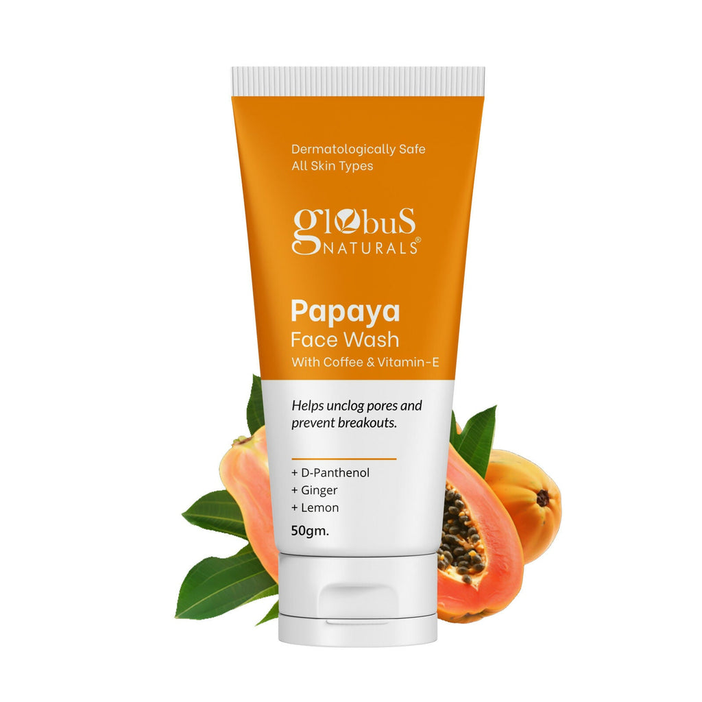 Globus Naturals Papaya Face Wash with Coffee & Vitamin-E | Grab2Buy