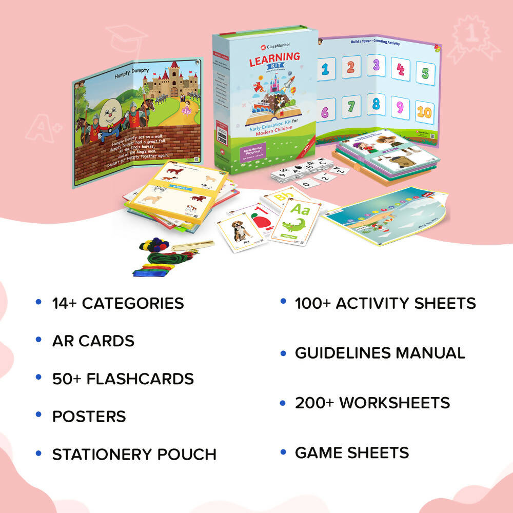 ClassMonitor Playgroup Home Learning Kit with Free Mobile App for 1 - 2.5 Years with 300+ Worksheet For kids of 2 Years | Grab2Buy