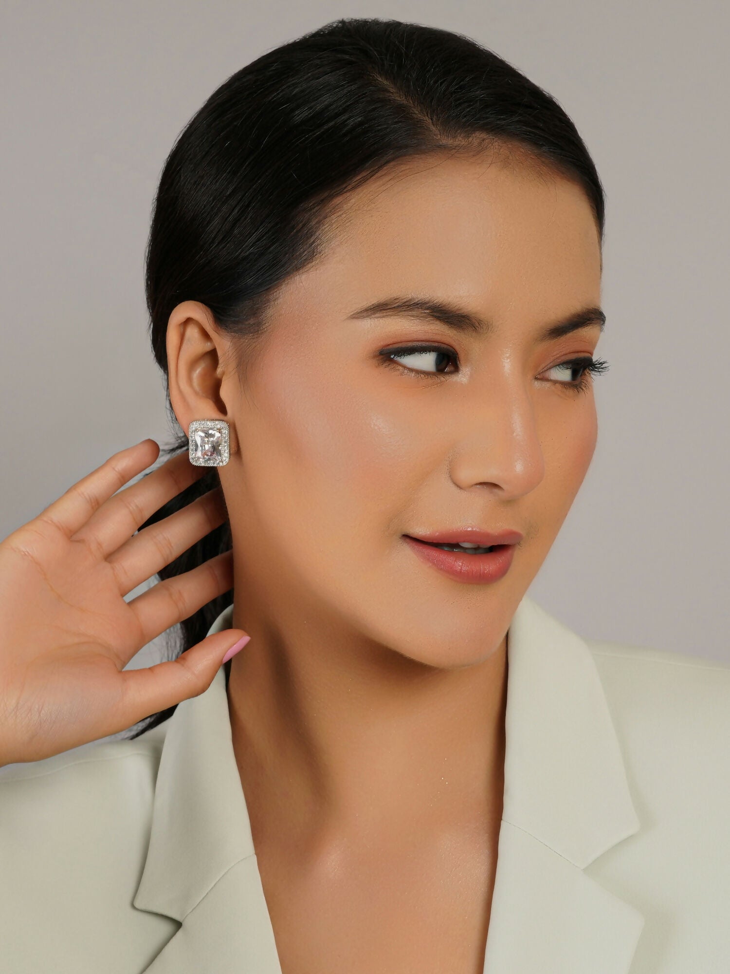 stone stud (white) - Ruby Raang | Grab2Buy