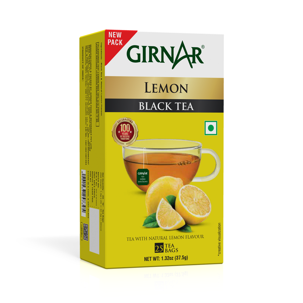 Girnar Black Tea Bags - Lemon | Grab2Buy