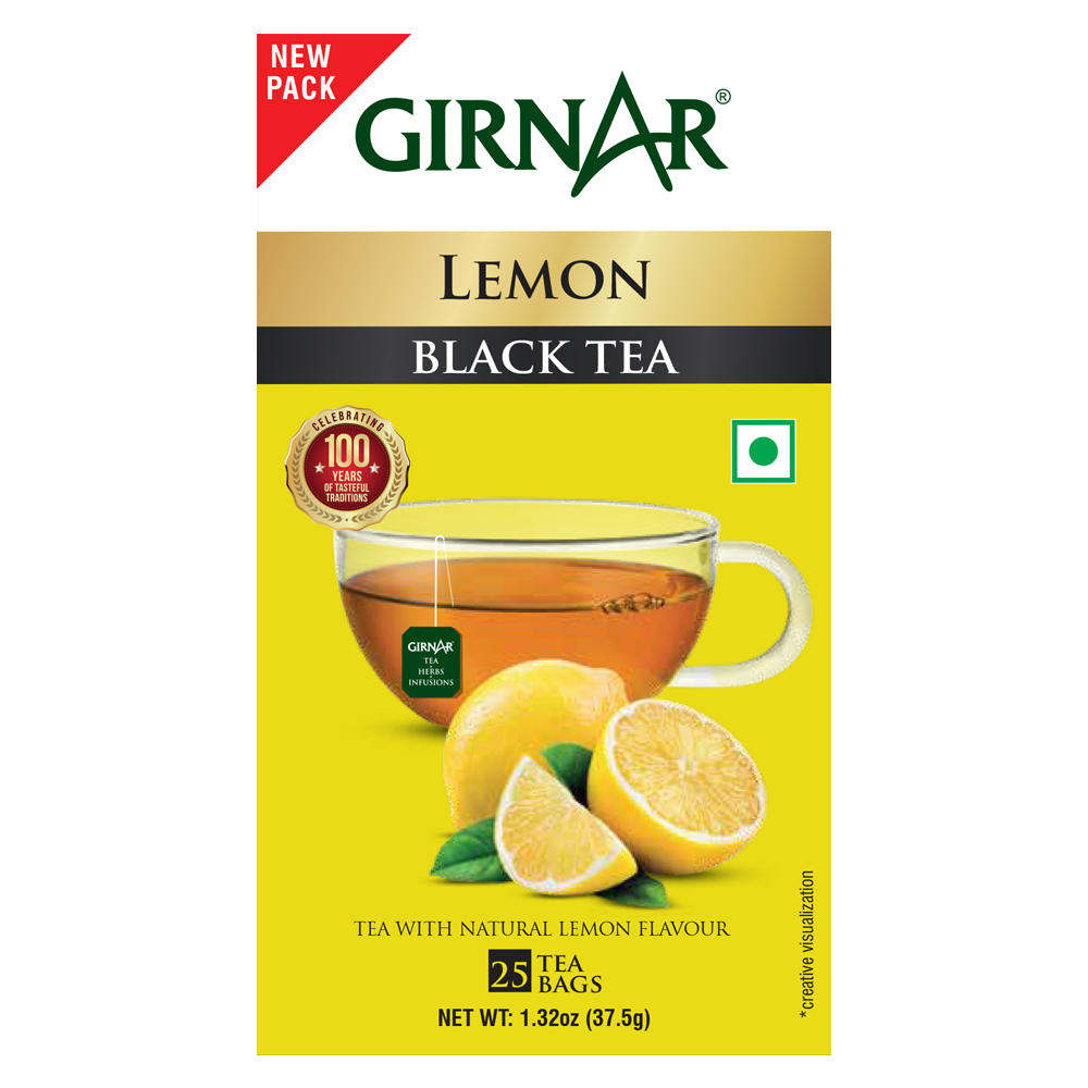 Girnar Black Tea Bags - Lemon | Grab2Buy