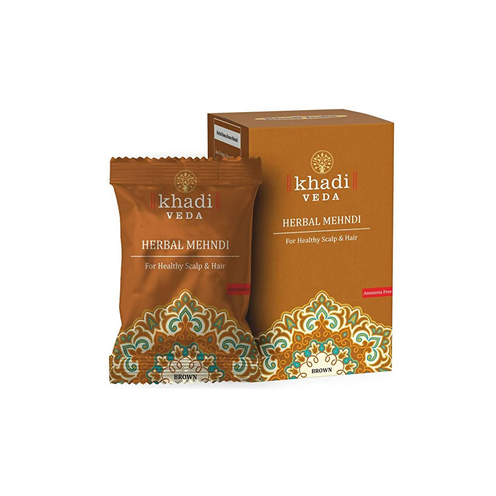 Khadi Veda Brown Herbal Mehndi For Healthy Scalp & Hair | Grab2Buy