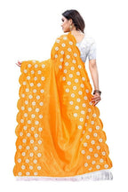 Vamika Zoya Silk Embroidered Yellow Saree (RAKHI MUSTARD) | Grab2Buy