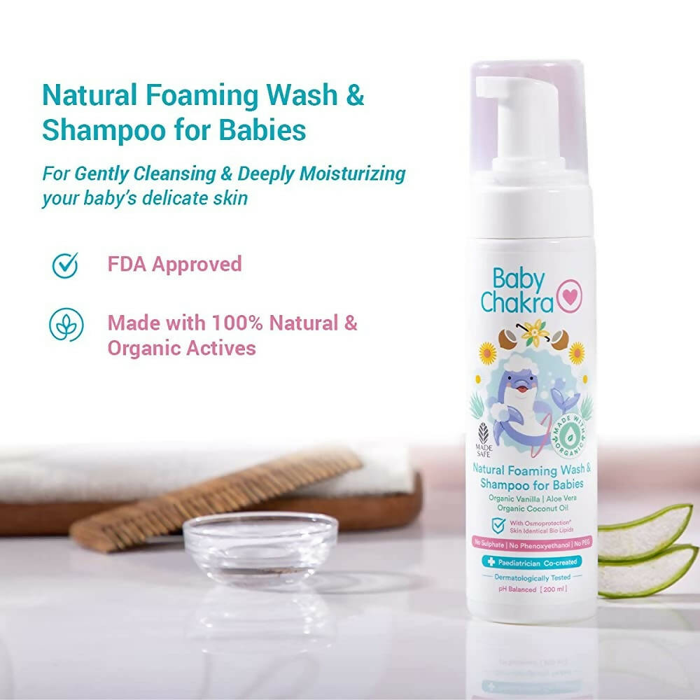 BabyChakra Natural Foaming Wash & Shampoo For Babies | Grab2Buy