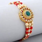 American Diamond Motif Rakhi and Cadbury Silk Chocolates | Grab2Buy