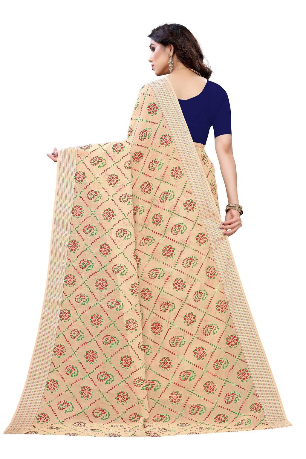 Vamika Cream Linen Jari Border Saree (CHARVI CREAM) | Grab2Buy