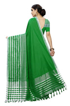 Vamika Green Cotton Silk Weaving Saree (Twitter Green) | Grab2Buy