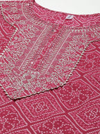 Yufta Women Pink Embroidered Regular Kurta with Palazzo & With Dupatta | Grab2Buy