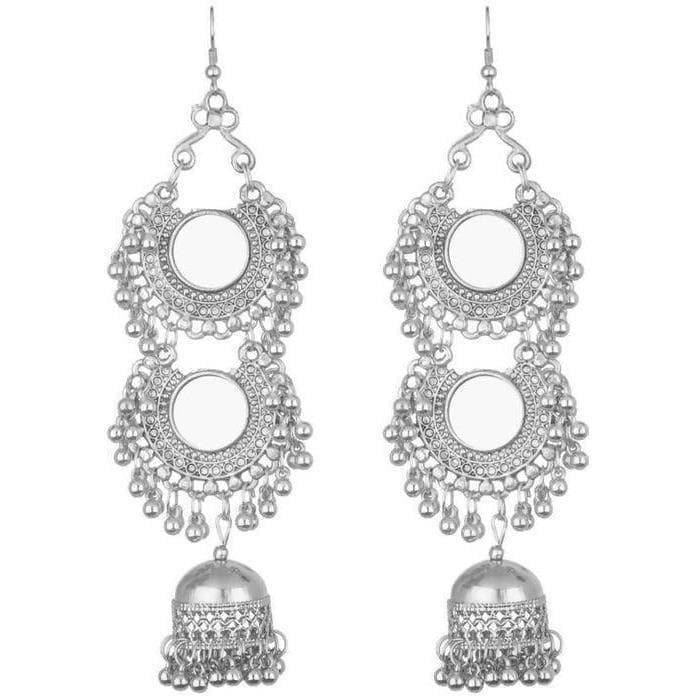 MS Fashion India Double Hanging Half Moon Long Earrings With Jhumka | Grab2Buy