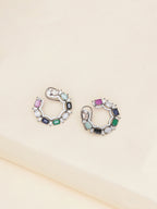 Multi Silver Stud Earrings- Ruby Raang | Grab2Buy