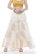 Mominos Fashion Cotton Off White Gotta Work Sharara For Girls | Grab2Buy