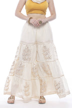 Mominos Fashion Cotton Off White Gotta Work Sharara For Girls | Grab2Buy