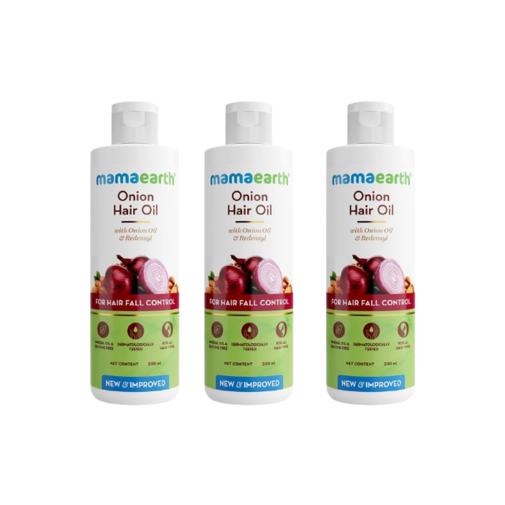Mamaearth Onion Hair Oil With Onion & Redensyl For Hair Fall Control | Grab2Buy