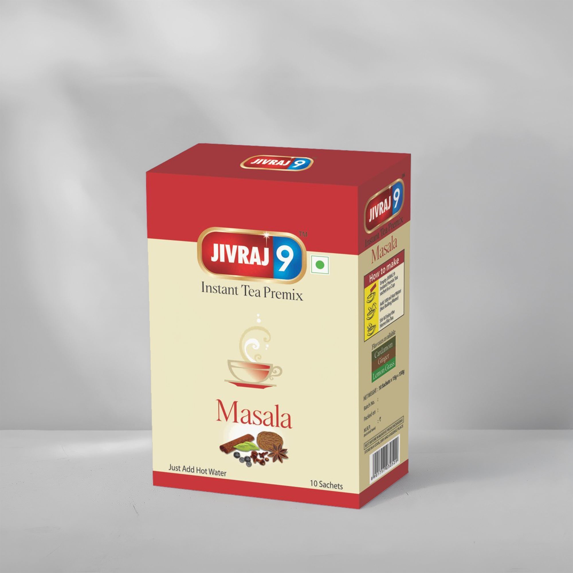 jivraj9 Tea Masala Premix Tea Box