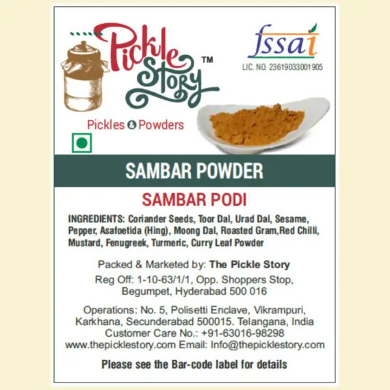 The Pickle Story Sambar Podi