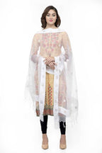 Mominos Fashion White Orgenza Gota Flower Dupatta | Grab2Buy